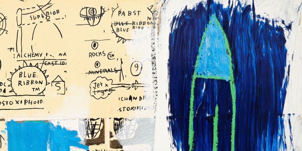 Detail of "Odours of Punt" (1983/2024) from the Estate of Jean-Michel Basquiat